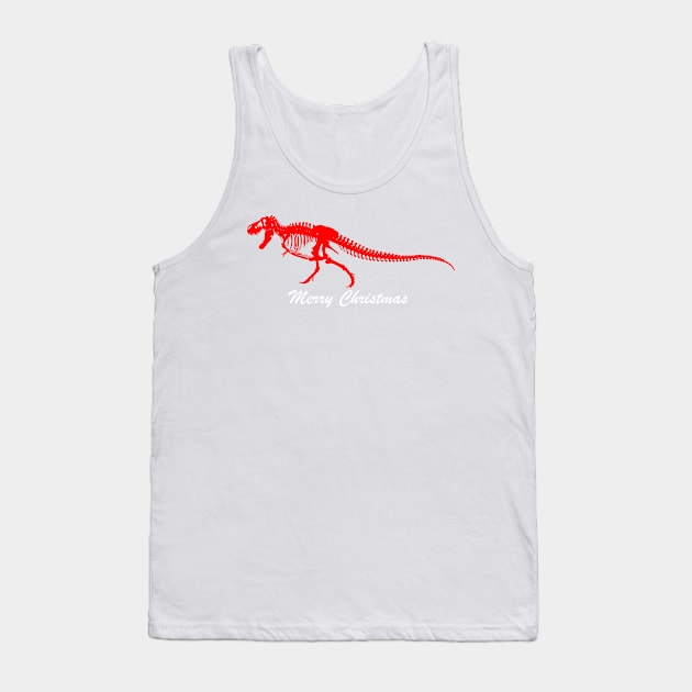 Merry Christmas: T-Rex 2 Tank Top by ziafrazier